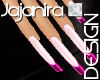 pink tips long nails