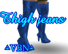 Thigh jeans blue