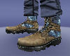 [LM]tan/blue camo boots
