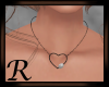 Heart Necklace Blk/White