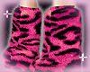 ! hot pink fur booties