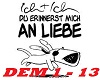 Du erin. mich an Liebe