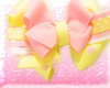 yellow/pinky bow