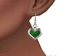Lil Green Heart Earrings