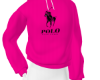 Pink polo hoodie