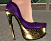 Purple|Gold H eels
