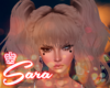 light brown pigtails