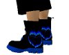 blue flame heart boots