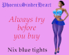 Nix blue tights LLT