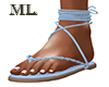 ML! Blue Crochet Sandals