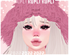 $K Fur Bucket Hat Pink