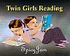 Twin Girls Reading
