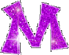 Purple Glitter M