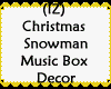 Snowman Music Box Decor
