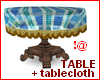 !@ Table w/ tablecloth