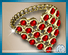 Heart Gold Red Bracelt R