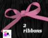 pink twin hair ribbons
