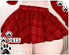 [Pets] Plaid skirt | Red