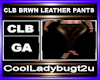 CLB BRWN LEATHER PANTS