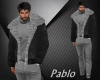PABLO Fur Coat grey