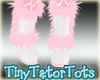 White N Pink Fur Boots