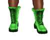 Green shoelace boot