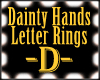 Gold Letter "D" Ring