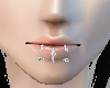 Diamond lip piercings