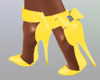 Yellow shoes with bows