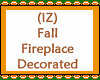 Fireplace wPumpkins Deco