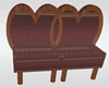 !! Wood Dbl Heart Chair