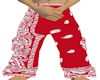 [M] Red Bandana Pants