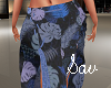 Boho Skirt-Blue/Black