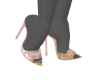 *Gold/Pink Leopard Heels