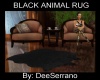 BLACK ANIMAL RUG