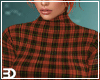 Plaid Sweater Pleat Skir