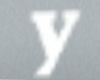 Small Letter Y - White