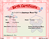 Cymphonique Birth Certif