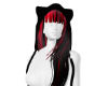 Halloween hair blk & red