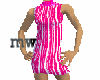 Hot pink stripped dress