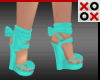 Turquoise Wedge Heels