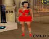Red Dress & shoes XXL