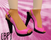 [BP] pink & black heels