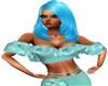 RUFFLE TOP IN AQUA