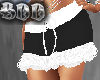 BDD Ruffle wht-blk Skirt