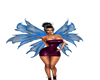Blu Skull Pixie Wings