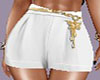 White Belted Shorts