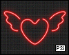 Heart Wings Neon Sign