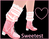 Sweet PINK boots w socks