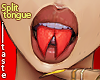 "Split!" tongue in red